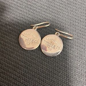 Tiffany & Co. Sterling Silver Return To Tiffany Round Drop Hook Earrings